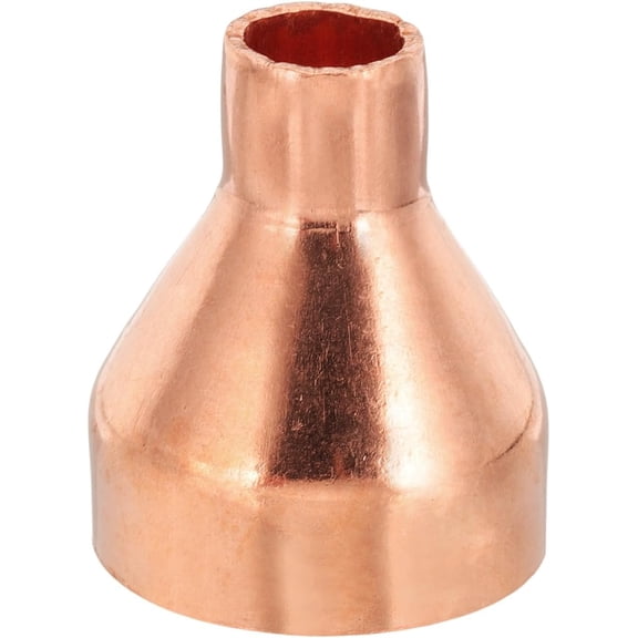 CRKMGS-1 3/8" to 1/2" ID Copper Reducer 1pcs 99.9% Pure Copper Reducing Coupling Pressure Fitting Pipe Tube Connector Adapter with Sweat Solder Connection