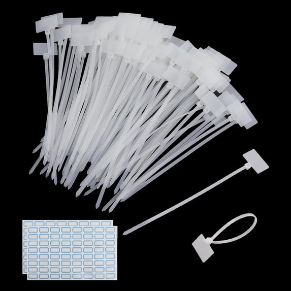 CRKMGS-100 Pcs 3mm x 165mm Cable Label Marker Tags 6.5 Inch Length ...