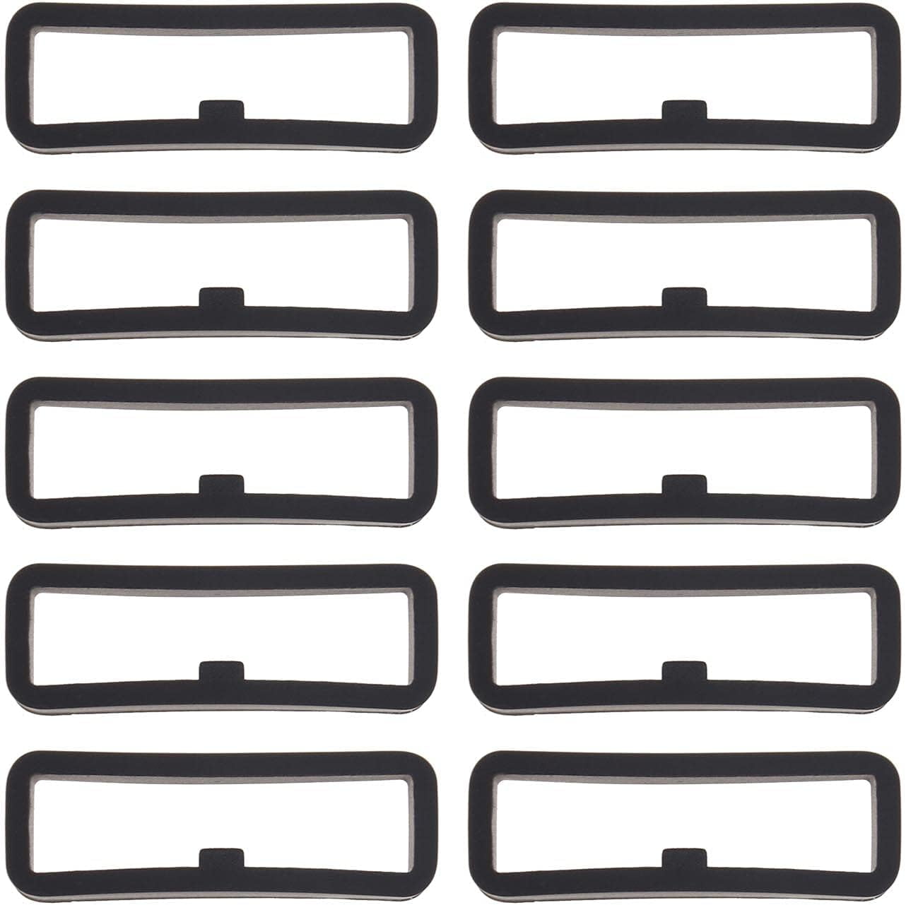 CRKMGS-10x 22/24mm Smartwatch Strap Ring Keeper Black Watch Band Ring Holder Watch Band Loop Replacement Silicone for Sport Watch