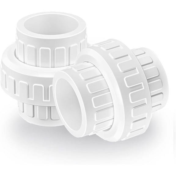 CRKMGS-2 Pcs 1" PVC Union Pipe Fitting (Socket x Socket), 1 inch PVC Slip Union Coupling Adapter Connectors with EPDM O-Ring, Schedule 40