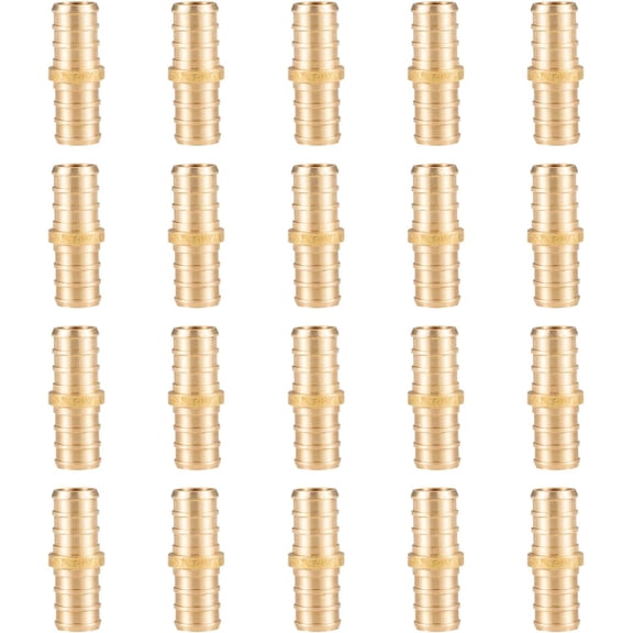 CRKMGS-(20 Pack) 1/2 Inch PEX Coupling F1807, LF Brass crimp fitting for PEX-b pipe