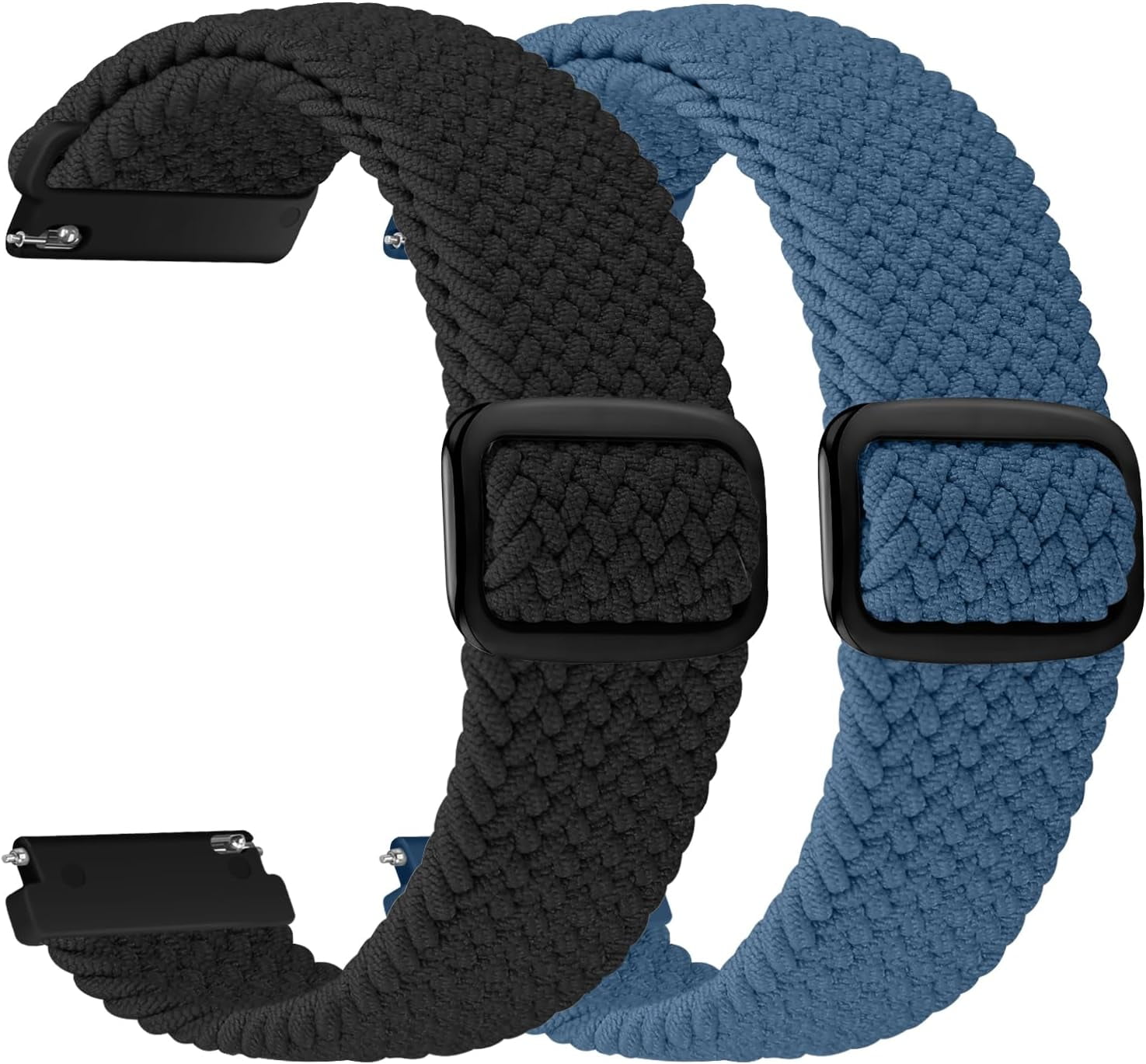 CRKMGS-24mm Quick Release Braided Band Compatible with Garmin Venu X1, TicWatch Altas/Pro 5/Pro 5 Enduro, Solo Loop Adjustable Smartwatch Bands for Suunto 9/7/D5 Women Men