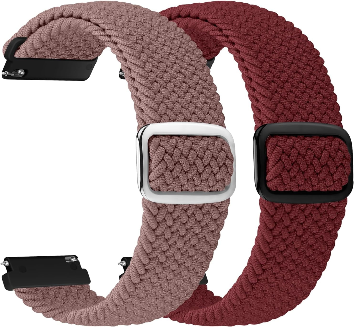 CRKMGS-24mm Quick Release Braided Band Compatible with Garmin Venu X1, TicWatch Altas/Pro 5/Pro 5 Enduro, Solo Loop Adjustable Smartwatch Bands for Suunto 9/7/D5 Women Men