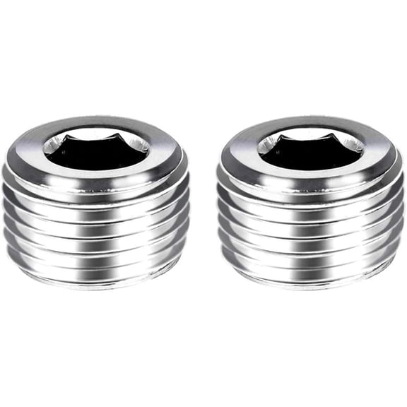 CRKMGS-2Pcs Stainless Steel Internal Hex Countersunk Thread Socket Pipe Plug 1/2"NPT Male