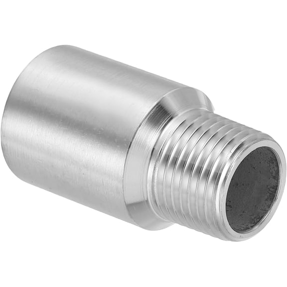 CRKMGS-304 Stainless Steel Pipe Fitting 1/2" NPT Male to 1/2" NPT Female Thread, 2inch/50mm Length Nipple Cast Pipe Coupling Fitting Connector