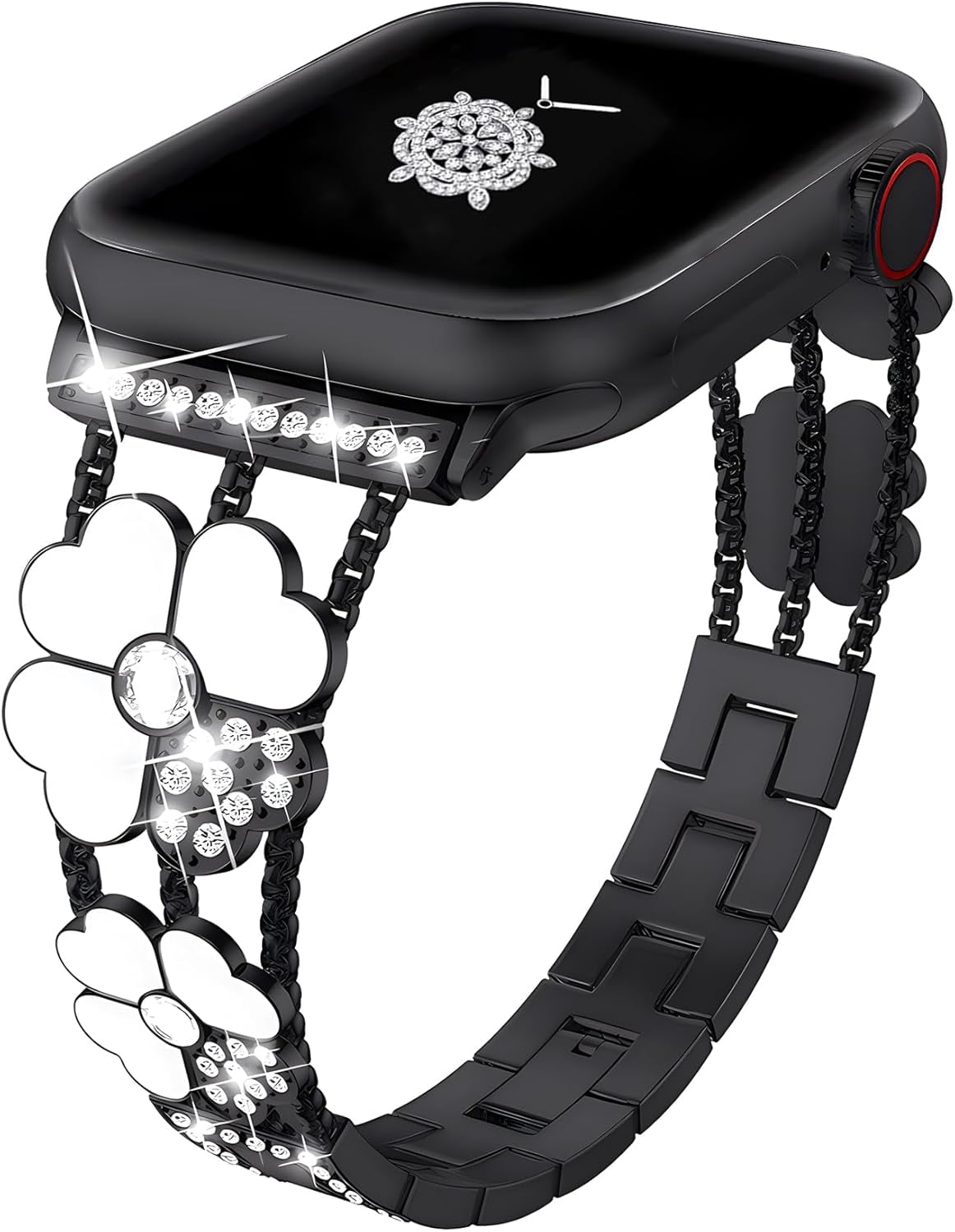 CRKMGS-38/40/41/42mm(Series 11/10) Cool Chain Smartwatch Bands Compatible for Apple Watch Bands Series 11/ SE3/10/9/8/7/6 42/44/45/46mm Stylish Replacement Watch Strap for Iwatch S11/10/9/8/7/6