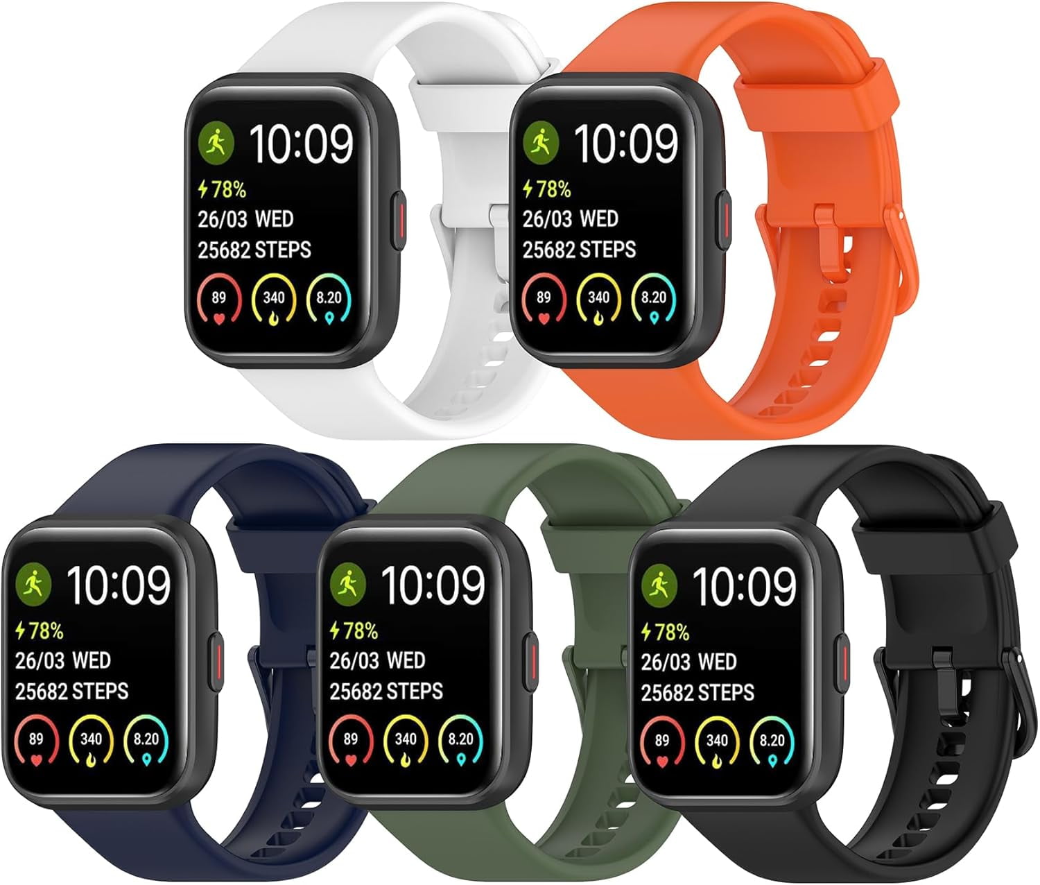 CRKMGS-5Pack Bands for V7 Pro Smartwatch Accessory intended for SKG V7 (Not the V9 Pro) Watch Bands Strap Compatible with SKG V7 Pro Band