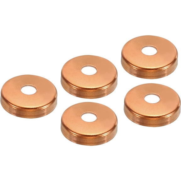 CRKMGS-7/8" Copper End Cap with 1/4" Hole, 5 Pcs Pipe Fitting Sweat Plug Connection for Water Pipe Plumbing, HVAC, Refrigeration System