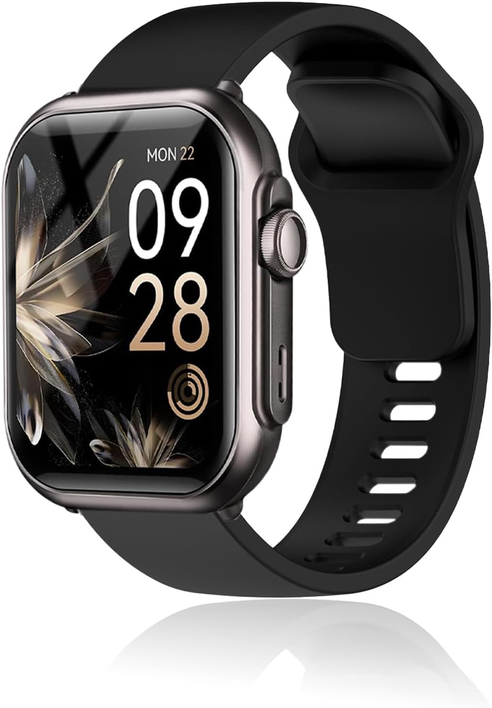 CRKMGS-Band for RUXINGX G62 Smart Watch, SmartWatch Replacement Band,Soft Silicone Strap,SmartWatch Accessories,Replacement Strap for RUXINGX G62(Black)