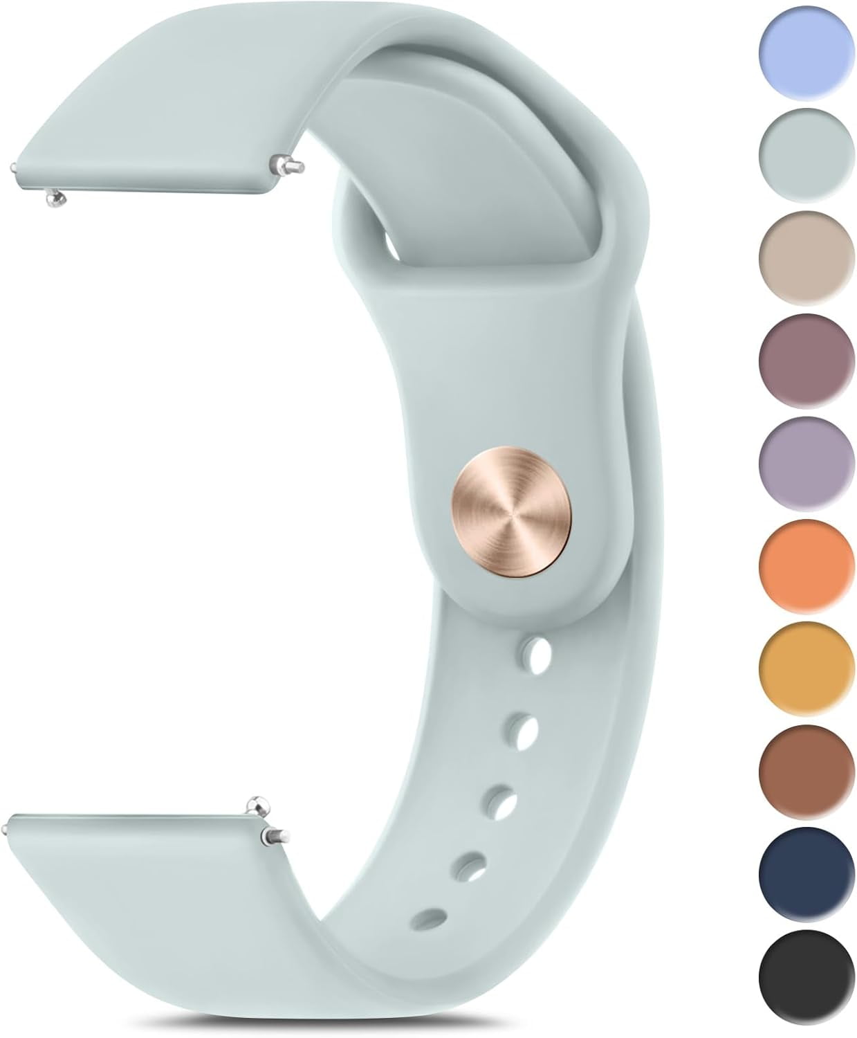 CRKMGS-Bands Compatible with 20mm Watch Bands, Quick Release Soft Silicone Sport Replacement Strap for Smartwatch with 20mm Watch Lugs for Women Men