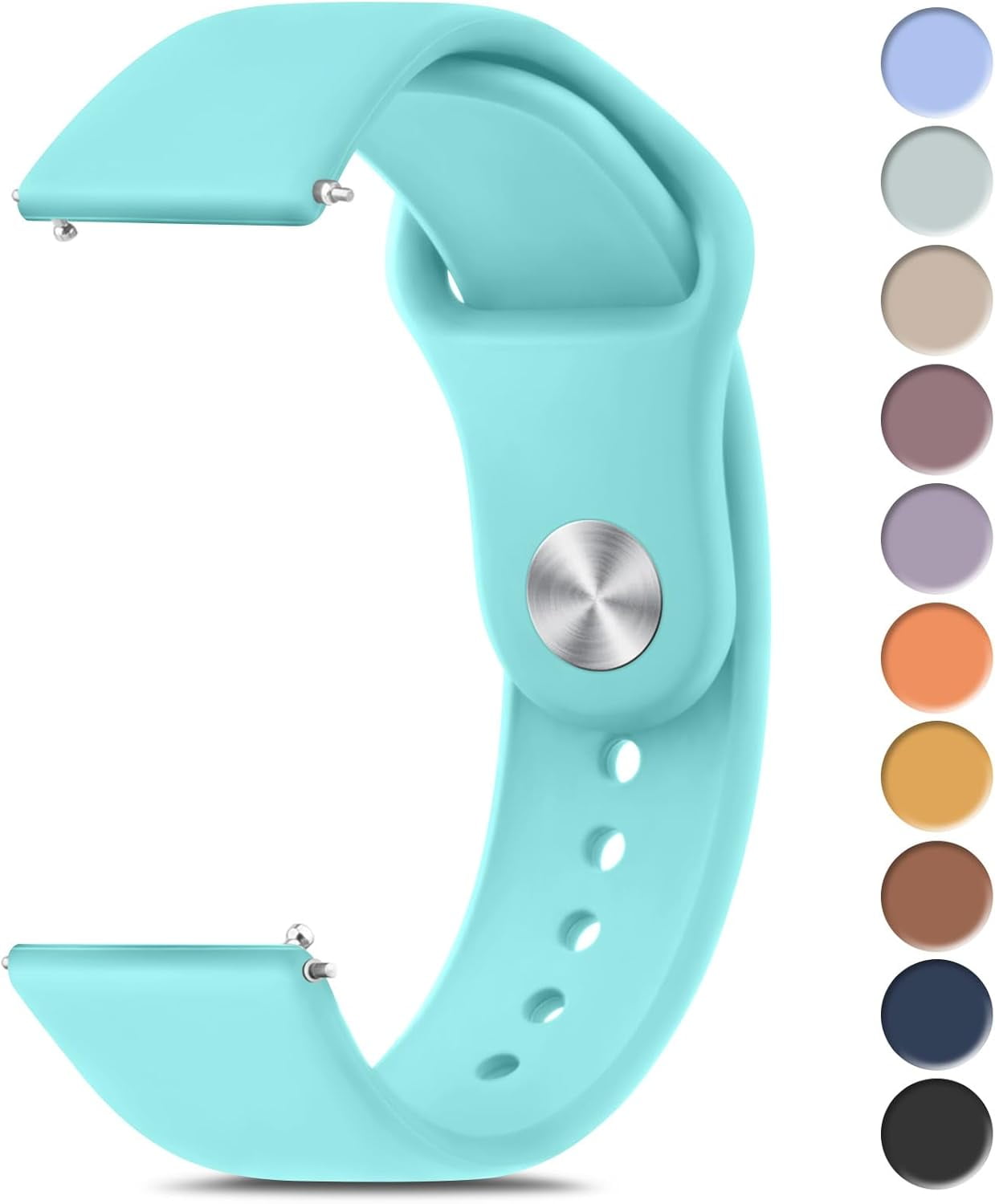 CRKMGS-Bands Compatible with 20mm Watch Bands, Quick Release Soft Silicone Sport Replacement Strap for Smartwatch with 20mm Watch Lugs for Women Men