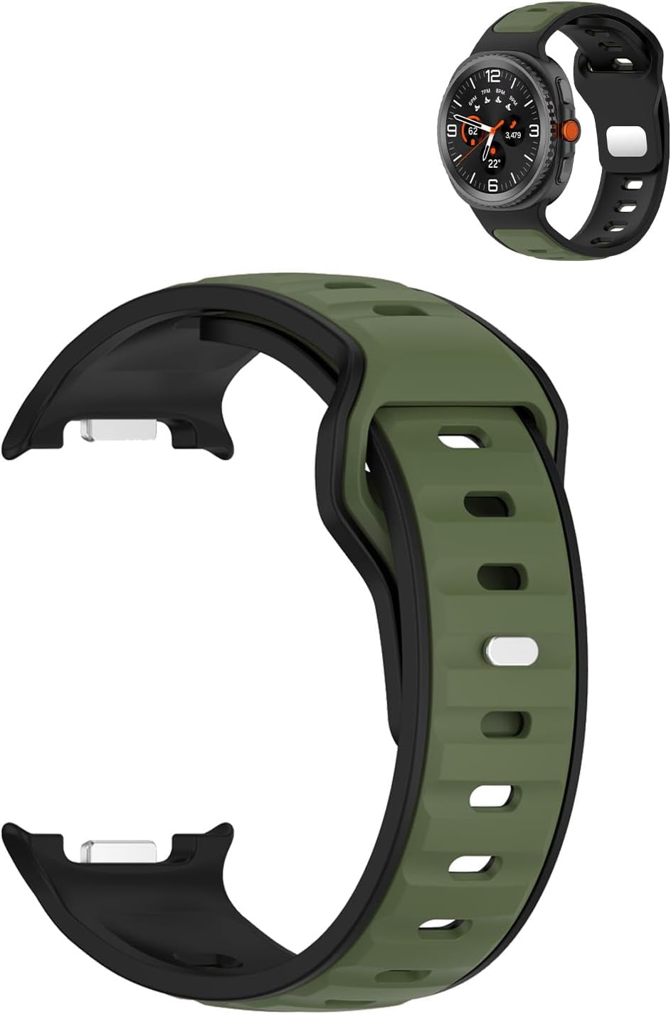 CRKMGS-Bands for Samsung Watch 8 Smartwatch,Sport quick-release Silicone Band for Samsung Watch 8,Soft Lightweight & Ventilated Comfort Replacement Smartwatch Strap,Adjustable Wristband