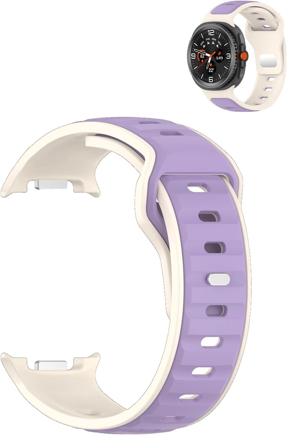 CRKMGS-Bands for Samsung Watch 8 Smartwatch,Sport quick-release Silicone Band for Samsung Watch 8,Soft Lightweight & Ventilated Comfort Replacement Smartwatch Strap,Adjustable Wristband