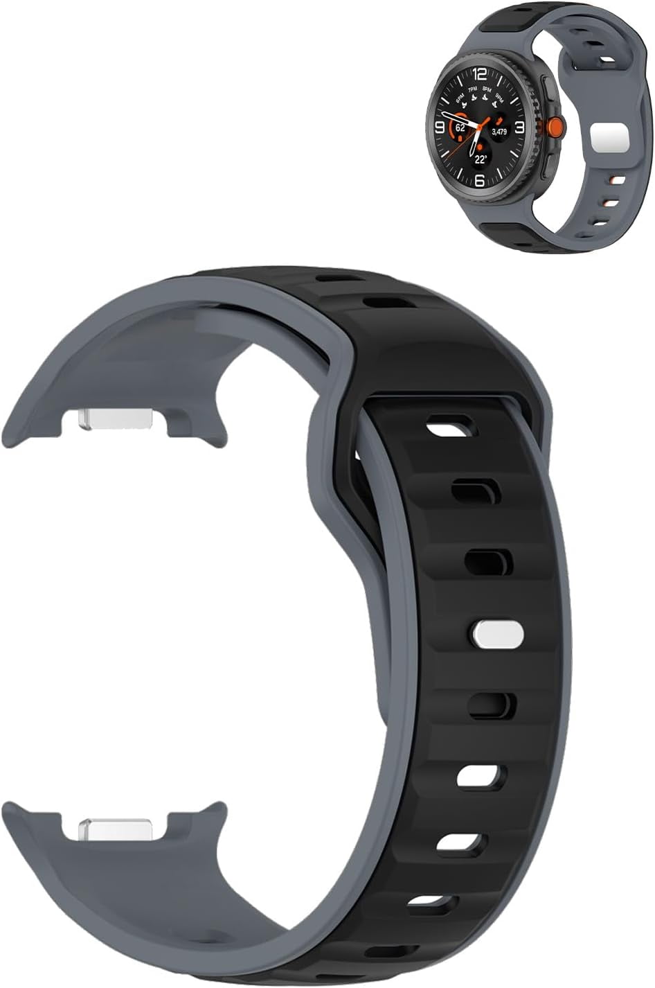 CRKMGS-Bands for Samsung Watch 8 Smartwatch,Sport quick-release Silicone Band for Samsung Watch 8,Soft Lightweight & Ventilated Comfort Replacement Smartwatch Strap,Adjustable Wristband