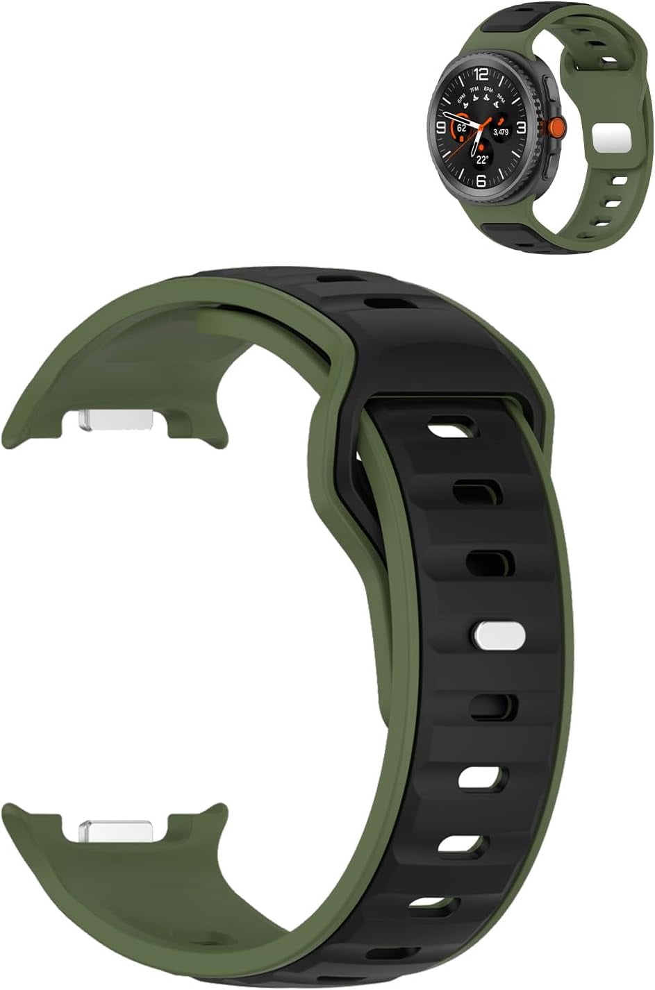 CRKMGS-Bands for Samsung Watch 8 Smartwatch,Sport quick-release Silicone Band for Samsung Watch 8,Soft Lightweight & Ventilated Comfort Replacement Smartwatch Strap,Adjustable Wristband