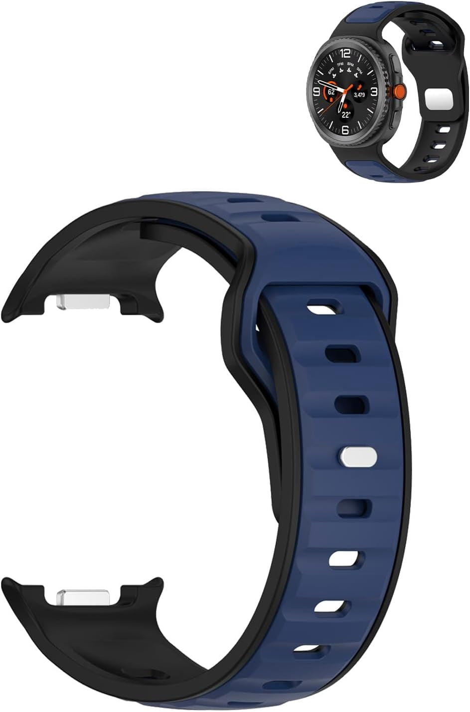 CRKMGS-Bands for Samsung Watch 8 Smartwatch,Sport quick-release Silicone Band for Samsung Watch 8,Soft Lightweight & Ventilated Comfort Replacement Smartwatch Strap,Adjustable Wristband