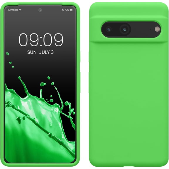 CRKMGS-Case Compatible with Google Pixel 7 Case - TPU Silicone Phone Cover with Soft Finish - Lime Green