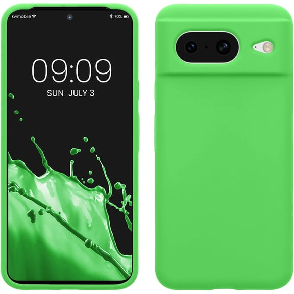 CRKMGS-Case Compatible with Google Pixel 8 Case - TPU Silicone Phone Cover with Soft Finish - Lime Green