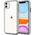 thumbnail image 1 of CRKMGS-Case for iPhone 11 6.1-Inch, Non-Yellowing Shockproof Phone Bumper Cover, Anti-Scratch Clear Back (Grey), 1 of 4