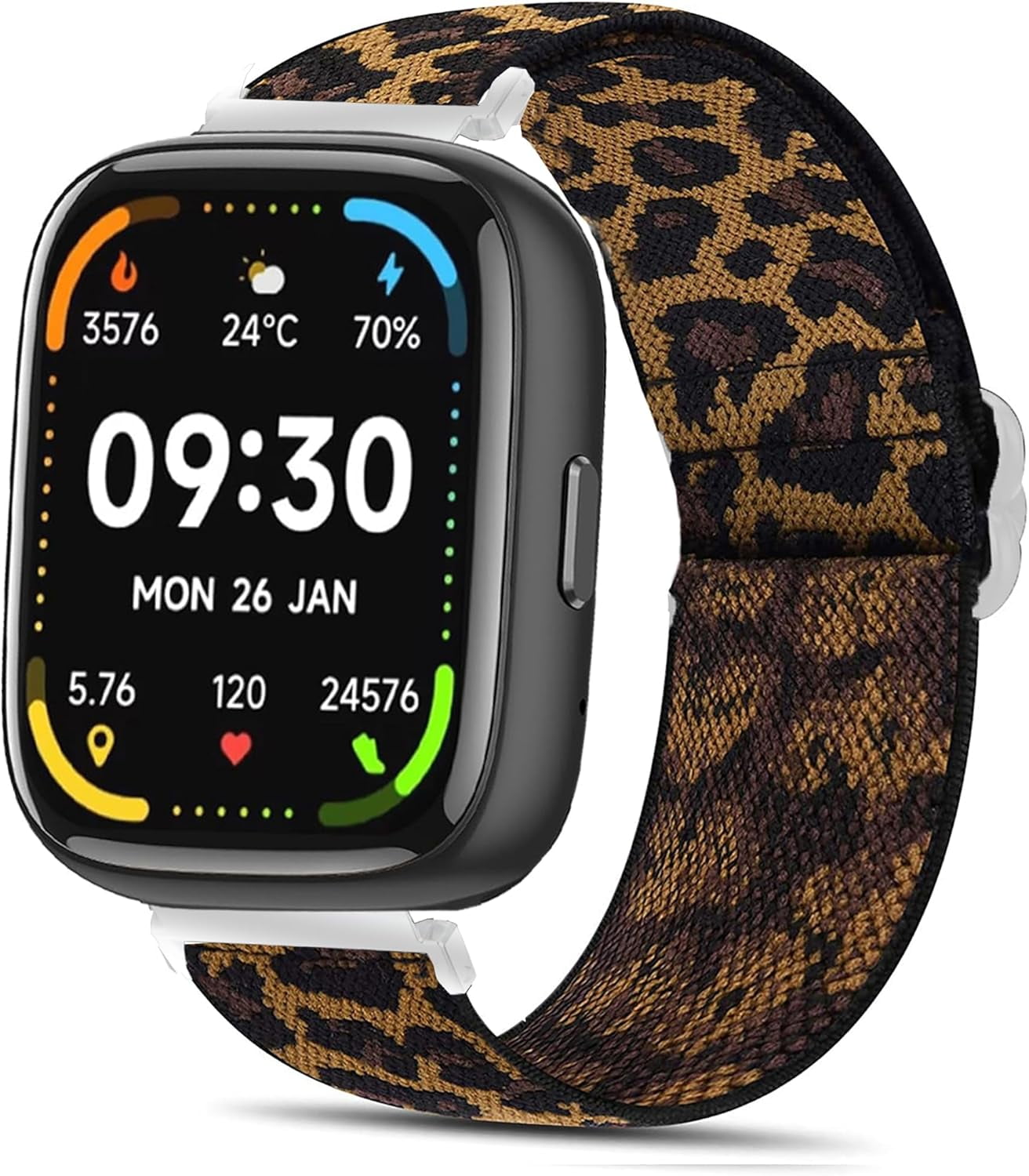 CRKMGS-Compatible with Faweio Smartwatch Bands, Stretch Elastics Nylon Adjustable Replacement Strap Accessories for Men & Women Compatible for Faweio IDW13/IDW16/IDW17/IDW19/IDW21/IDW26/Smartwatch
