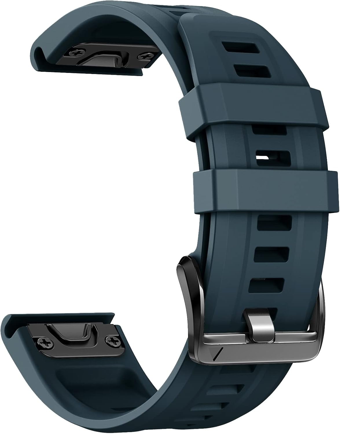 CRKMGS-Compatible with Garmin Fenix 6S/5S/7S Watch Band, 20mm Soft Silicone Watch Band Replacement for Fenix 8 43mm/6S Pro/7S Pro/5S Plus Smartwatch Bands (Slate)