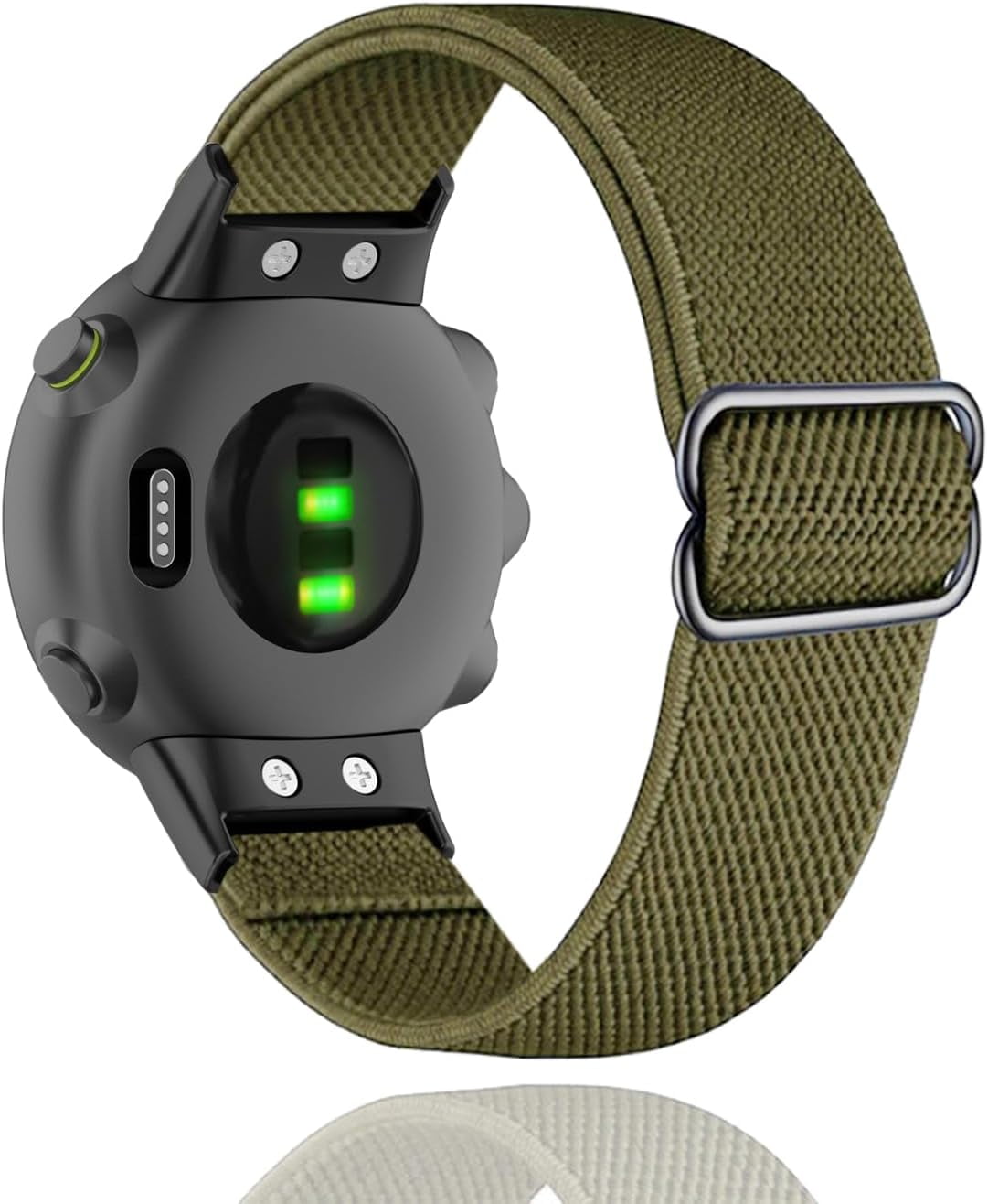 CRKMGS-Compatible with Garmin Forerunner 45/45S Nylon Elastic Band, Solo Loop Women Men,Replacement Watch Strap for SmartWatch Forerunner 45 Sport Adjustable Watchband