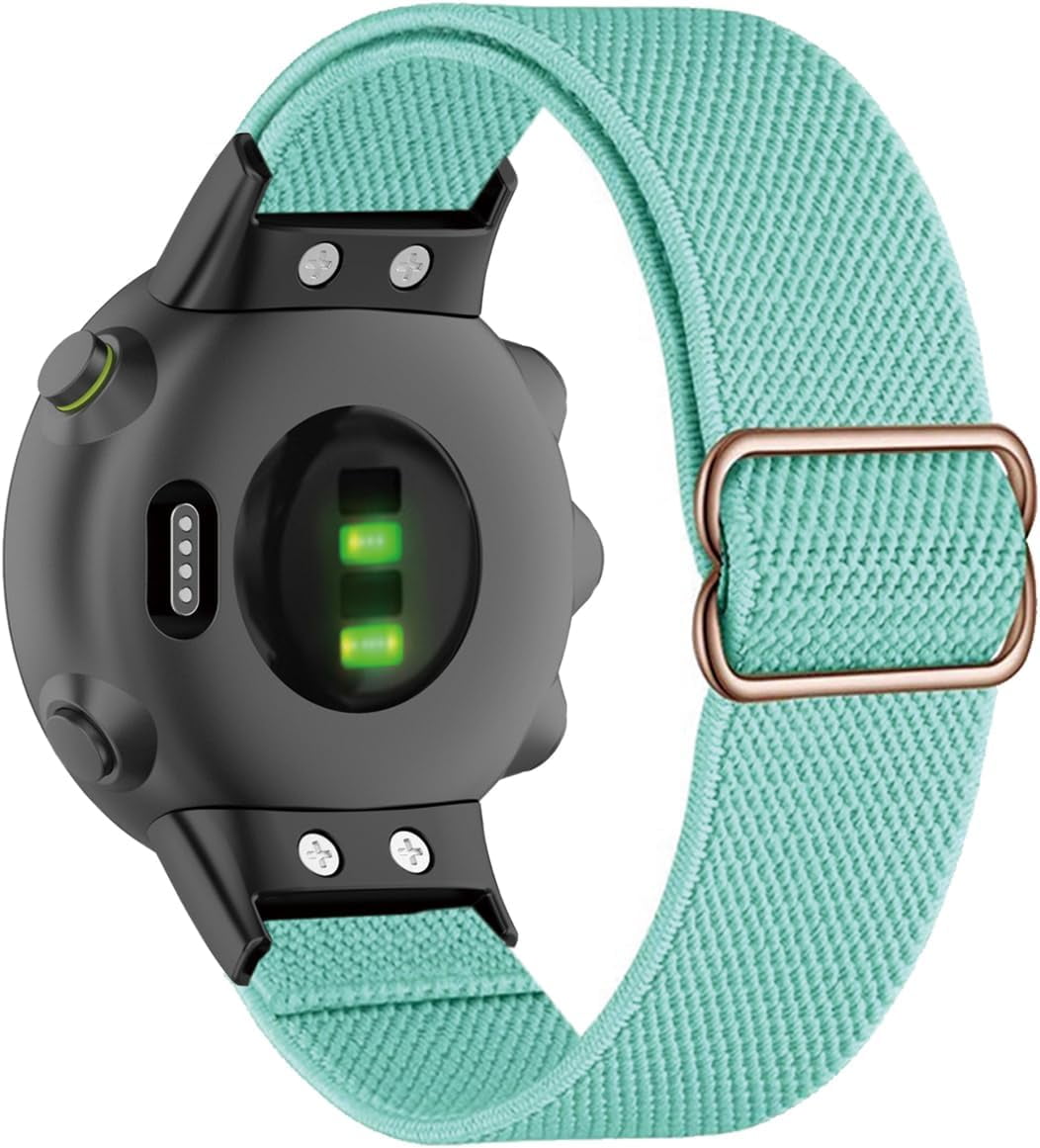 CRKMGS-Compatible with Garmin Forerunner 45/45S Nylon Elastic Band, Solo Loop Women Men,Replacement Watch Strap for SmartWatch Forerunner 45 Sport Adjustable Watchband