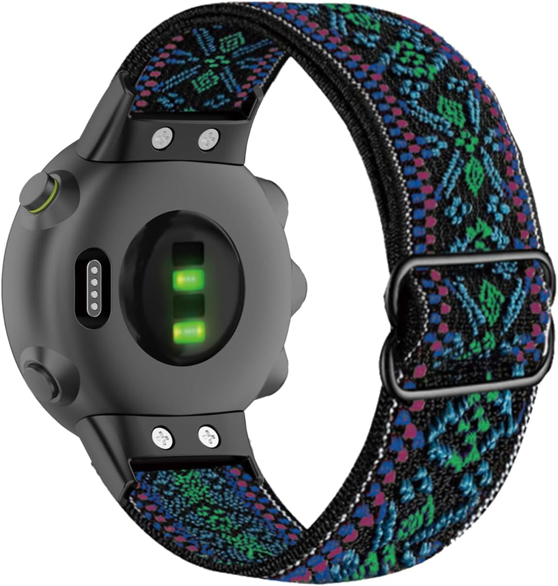 CRKMGS-Compatible with Garmin Forerunner 45/45S Nylon Elastic Band, Solo Loop Women Men,Replacement Watch Strap for SmartWatch Forerunner 45 Sport Adjustable Watchband