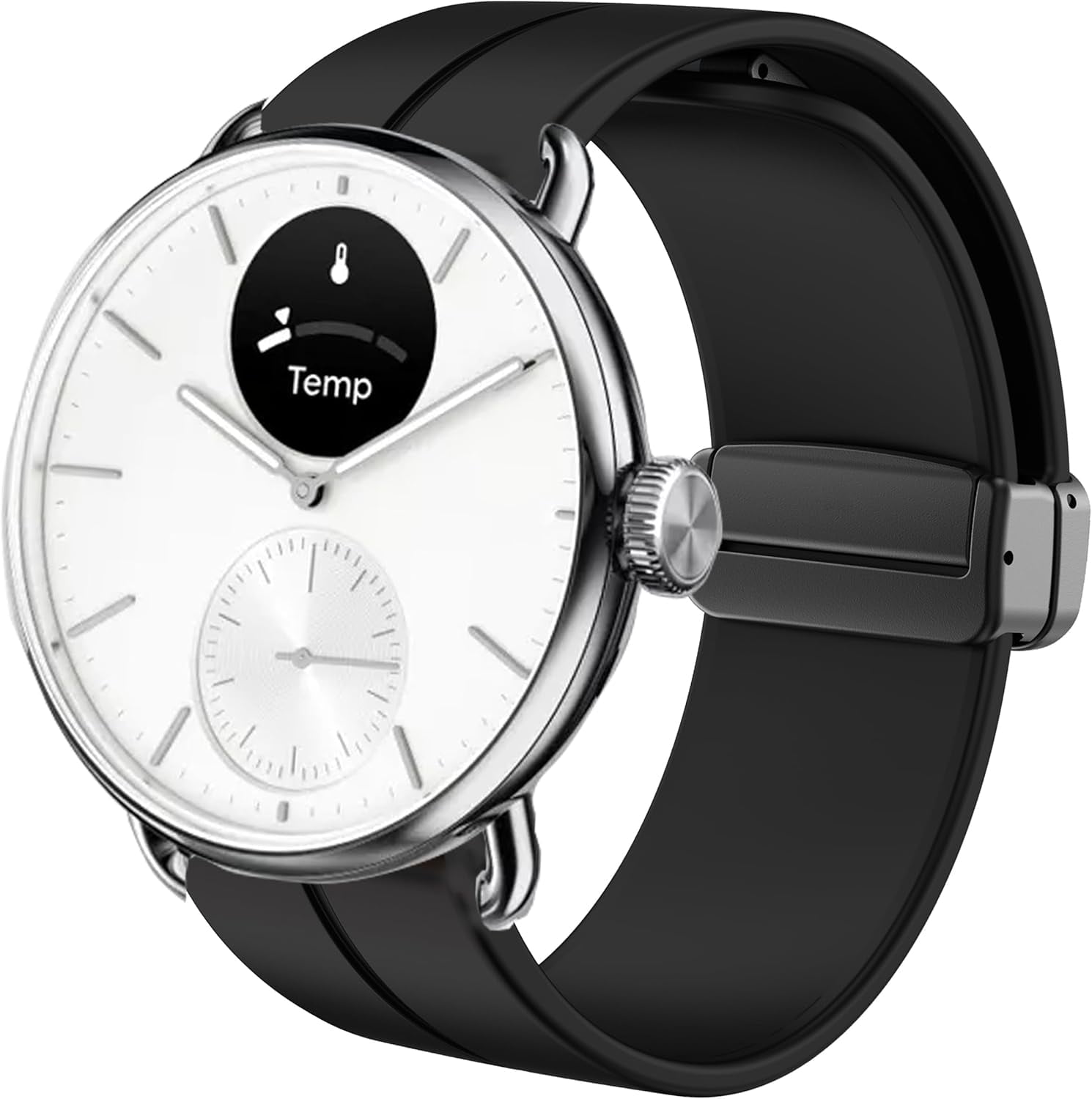 CRKMGS-Compatible for Withings Smartwatch Bands, 18mm, 20mm Soft Silicone Sport Wristband Replacement Straps for Women Man