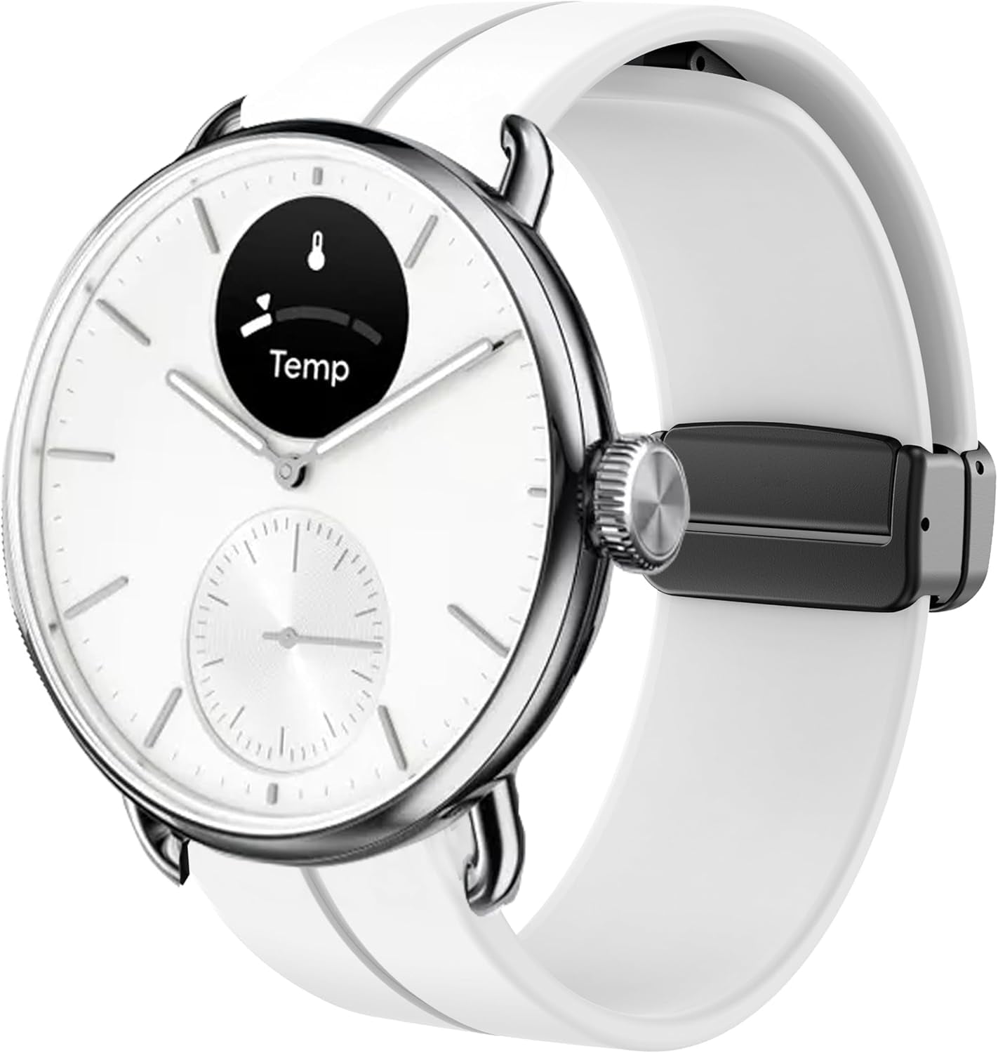 CRKMGS-Compatible for Withings Smartwatch Bands, 18mm, 20mm Soft Silicone Sport Wristband Replacement Straps for Women Man