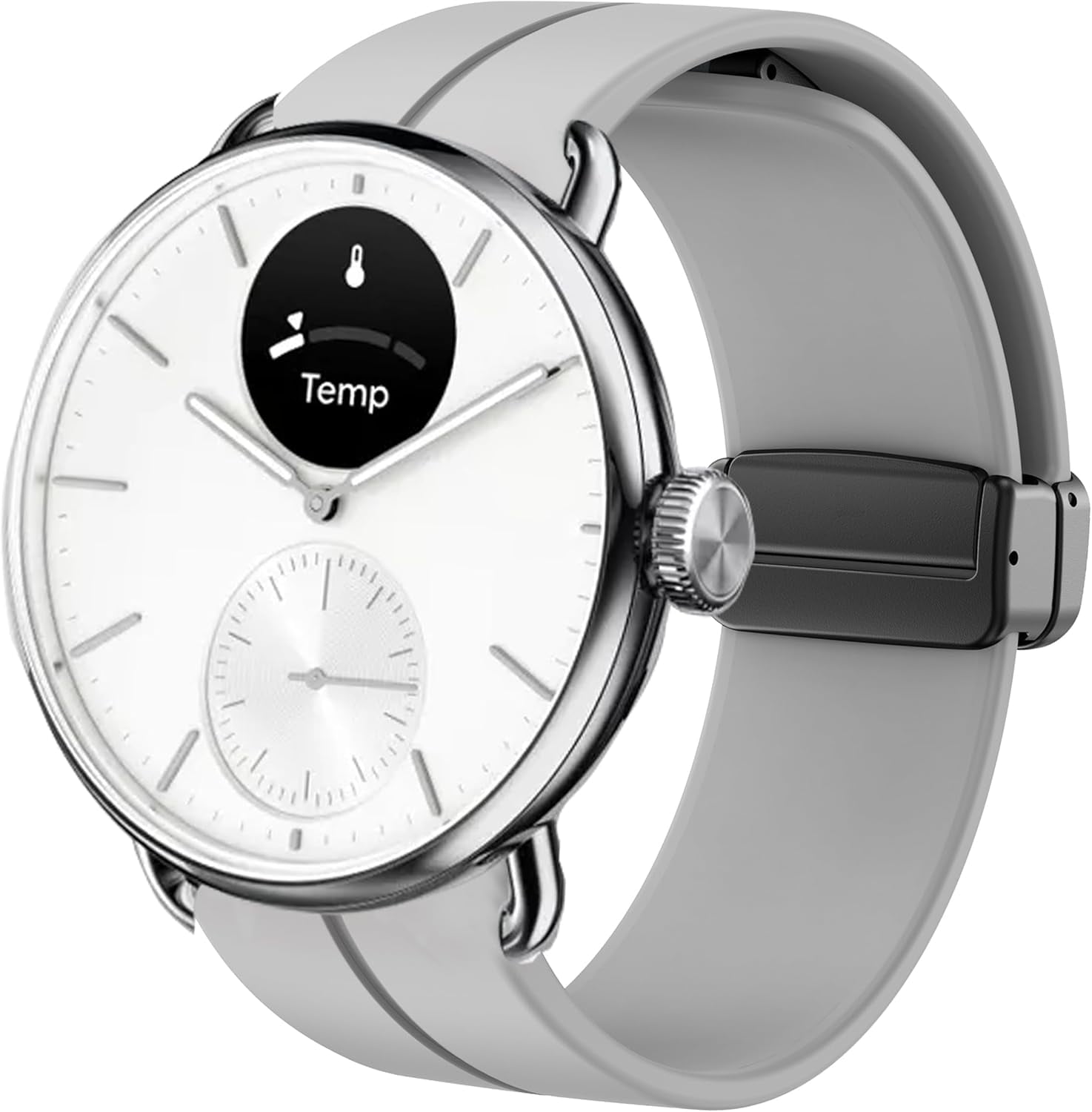 CRKMGS-Compatible for Withings Smartwatch Bands, 18mm, 20mm Soft Silicone Sport Wristband Replacement Straps for Women Man