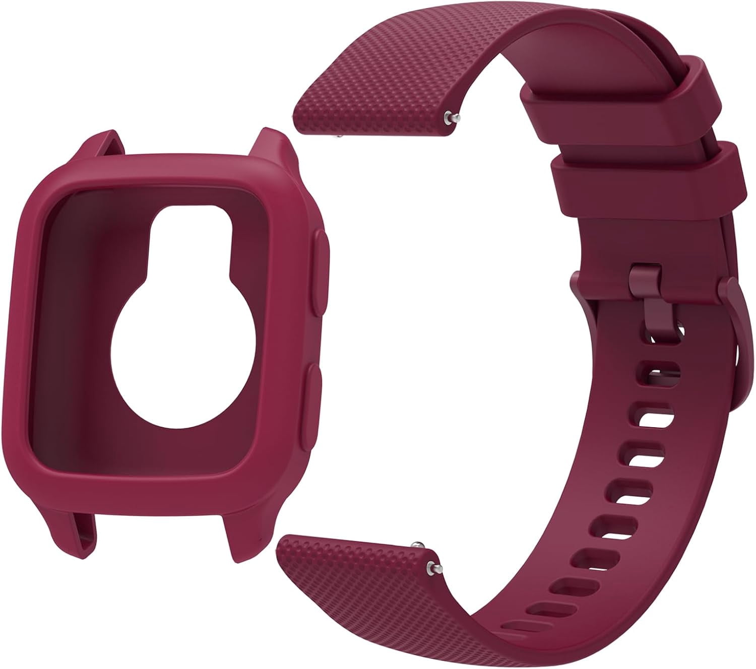 CRKMGS-Compatible with Garmin Venu Sq 2/Venu Sq 2 Music Smartwatch Band Silicone with Watch Case Cover