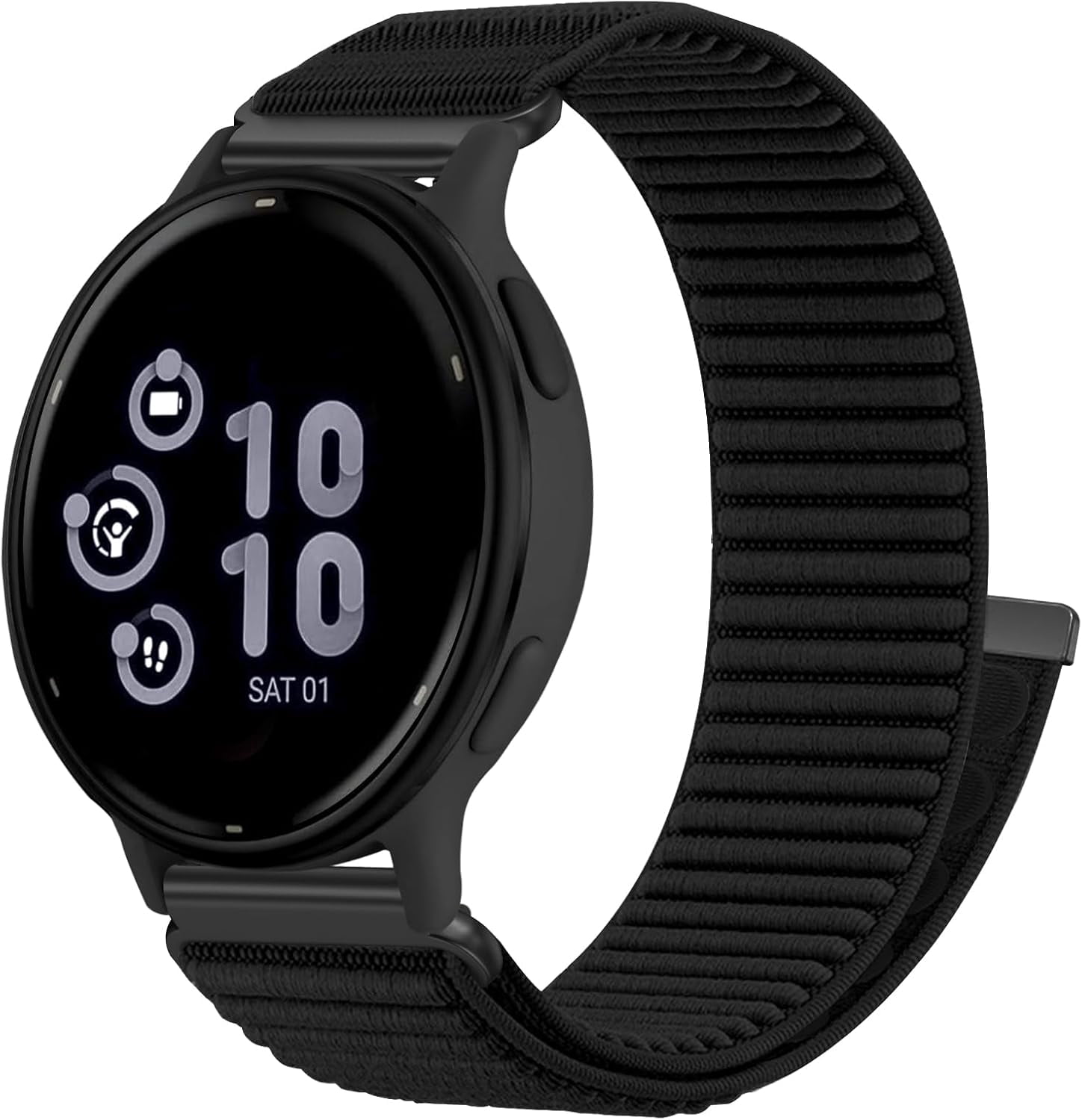 CRKMGS-Hook Loop 20mm Watch Band Compatible With Garmin Vivoactive 6/Vivoactive 5/3/3 Music Watch Bands, Soft Nylon Breathable Sport Smartwatch Bands for Garmin Venu Sq 2/Forerunner 55/165/245/645 St