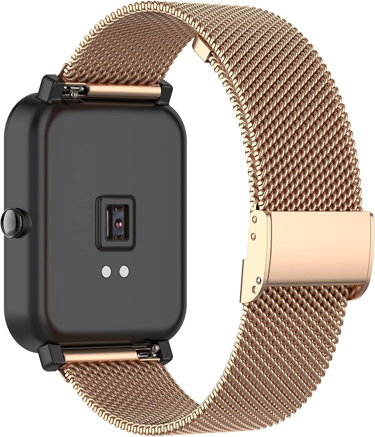 CRKMGS-Metal Mesh Stainless Steel Loop Compatible with Letsfit IW1 Lite Watch Band for Women&Men Wristbands Bracelet Adjustable Band Strap Replacement Bands for Letsfit IW1 Lite Smartwatch