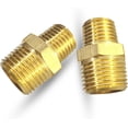 CRKMGS-NPT Hex Reducing Nipple Fitting Adapter, Brass 3/8 Inch to 1/4 ...