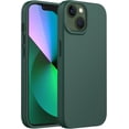 thumbnail image 1 of CRKMGS-Silicone Case for iPhone 13 mini 5.4-Inch, Silky-Soft Touch Full-Body Protective Phone Case, Shockproof Cover with Microfiber Lining (Midnight Green), 1 of 4