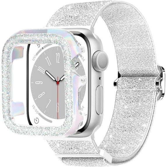 CRKMGS-Wipalor Bling Stretchy Band with Bling Case Fit Apple Watch ...