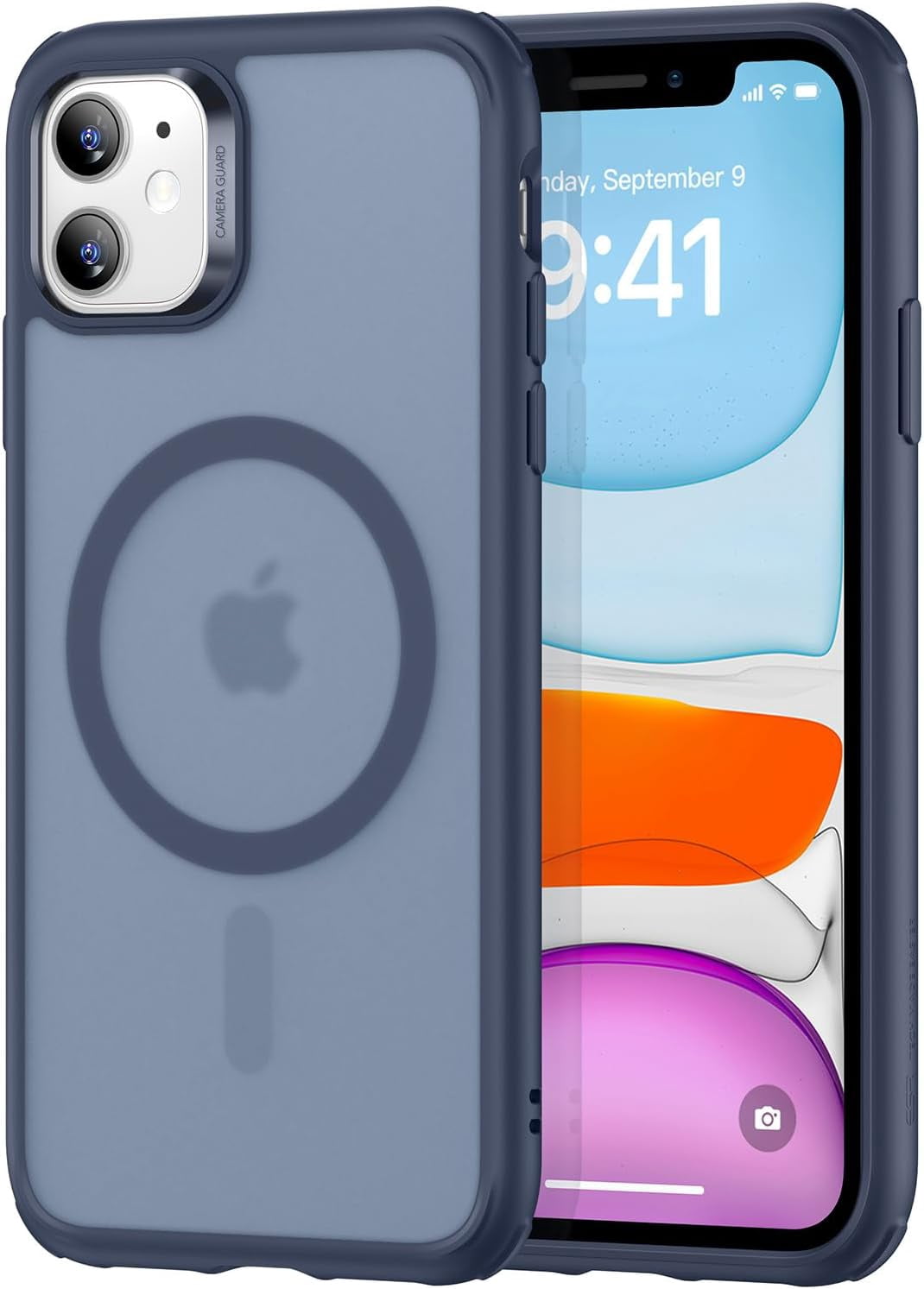 CRKMGS-for iPhone 11 Case, Compatible with MagSafe, Shockproof Military-Grade Protection, Magnetic Phone Case for iPhone 11 Case, Frosted Blue