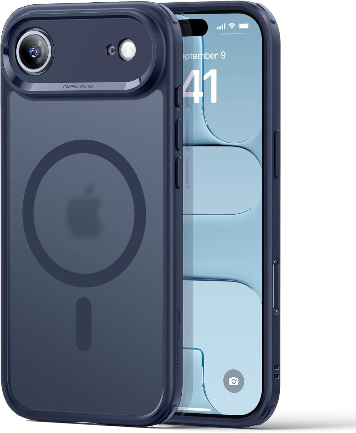 CRKMGS-for iPhone Air Case, Camera Control, Compatible with MagSafe, Shockproof Military-Grade Protection, Magnetic Phone Case for iPhone 17 Air Case, Frosted Blue