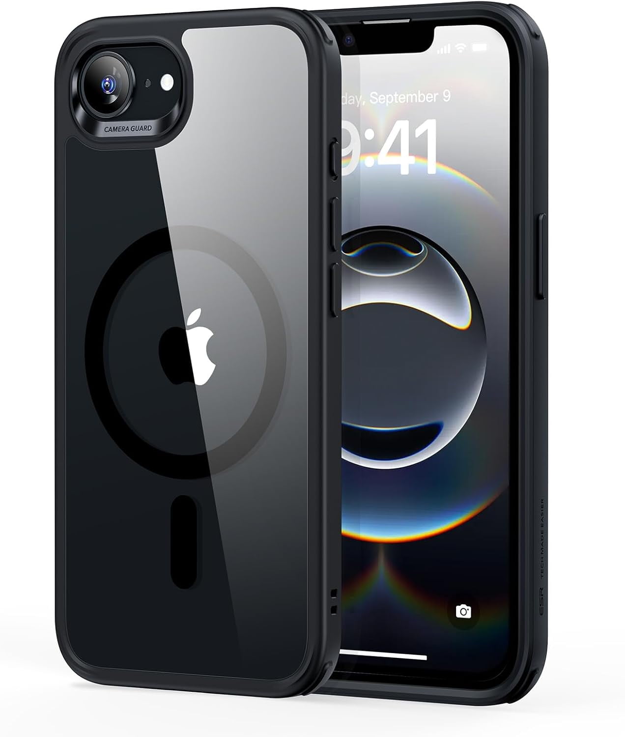 CRKMGS-iPhone 16e Case, MagSafe Compatible, Military-Grade Protection, Magnetic, Clear Black
