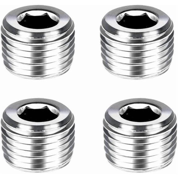 CRKMGS-us 4Pcs Stainless Steel Internal Hex Thread Socket Pipe Plug 1/4"NPT Male
