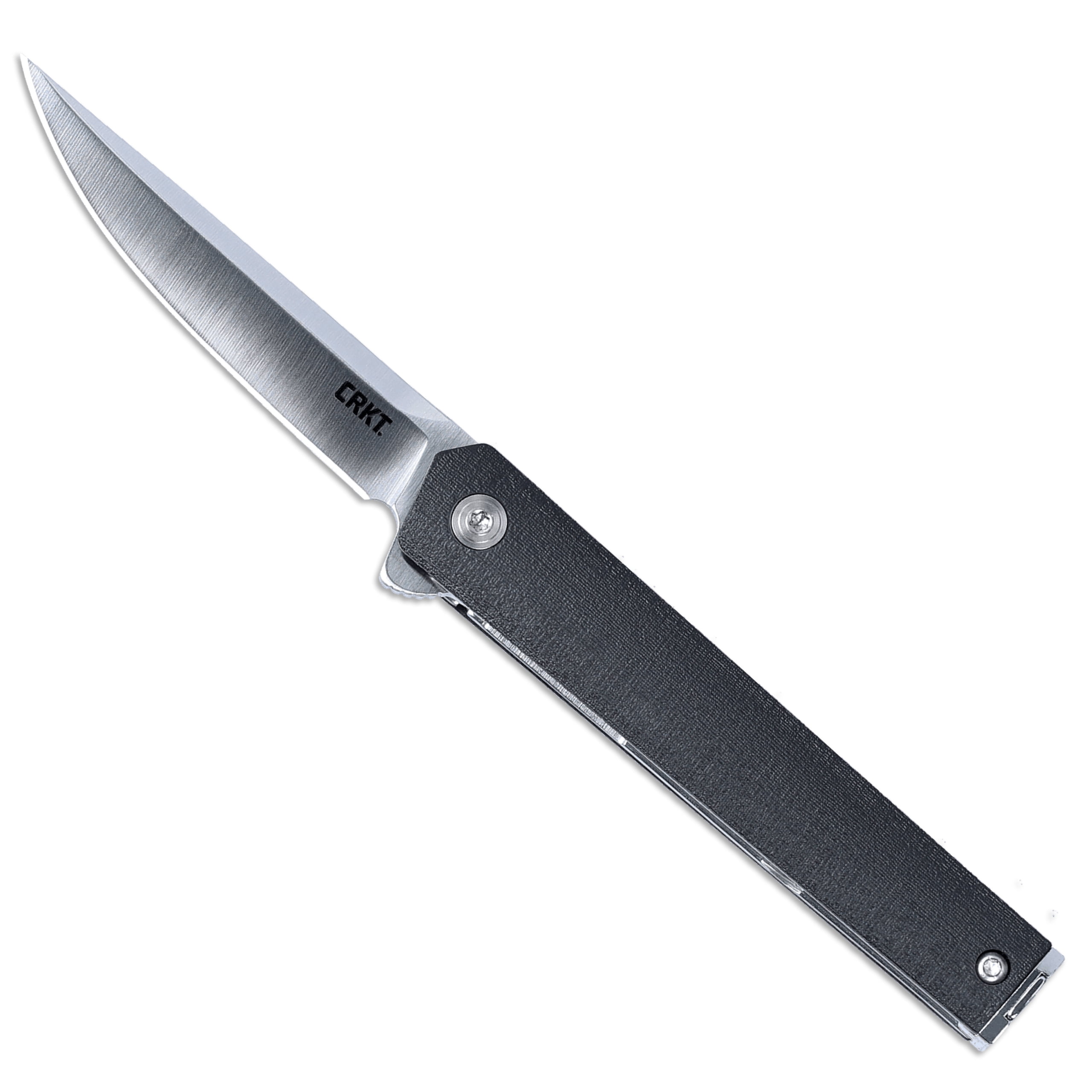 CRKT CEO Compact Everyday Carry EDC Pocket Folding Knife with Liner Lock: 1.4116 Plain Edge Blade, Glass-Reinforced Nylon Handle, Reversible Pocket Clip, 7095KX
