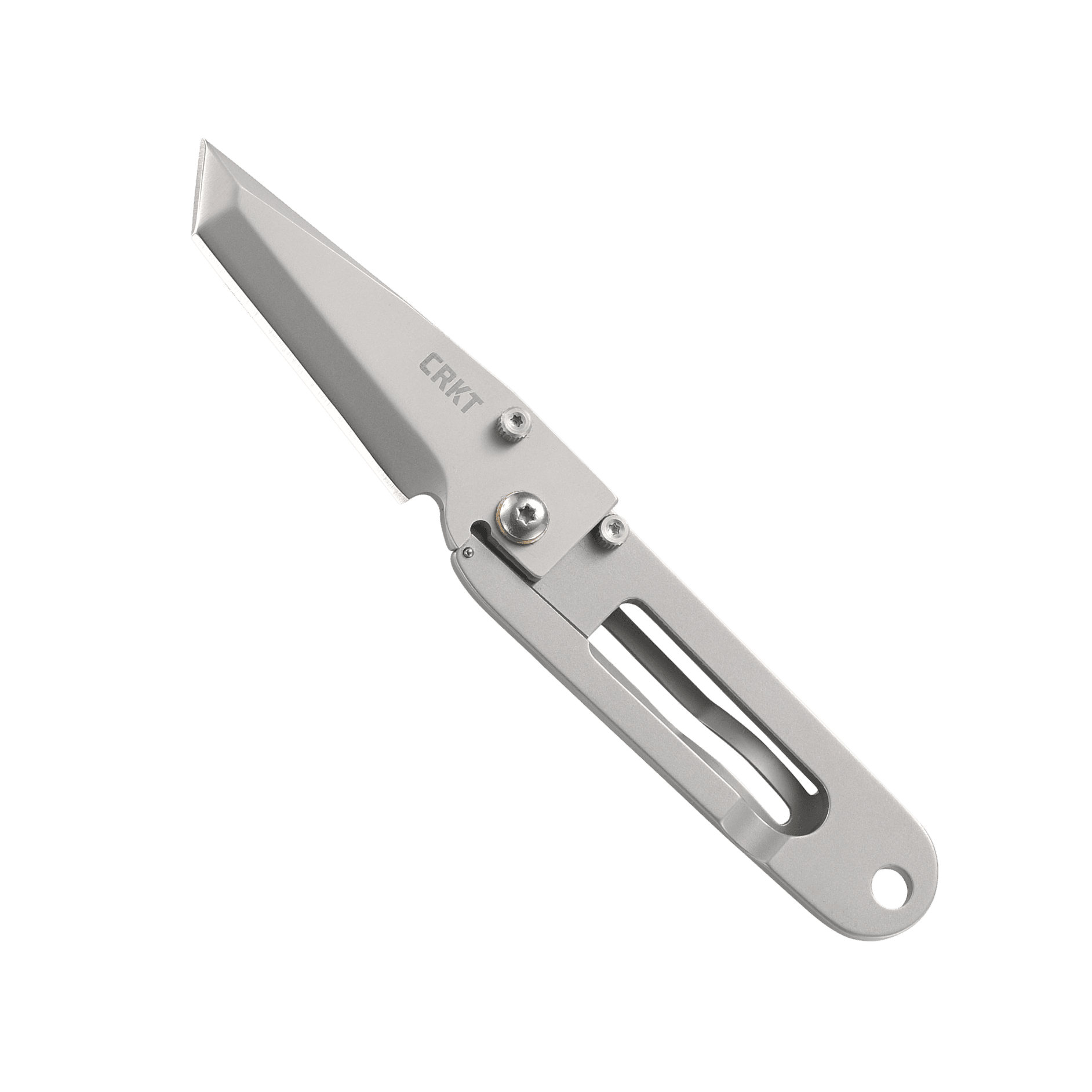 CRKT K.I.S.S. Everyday Carry EDC Pocket Folding Knife with Frame Lock: Stainless Steel Plain Edge Blade, Stainless Steel Handle, 5500