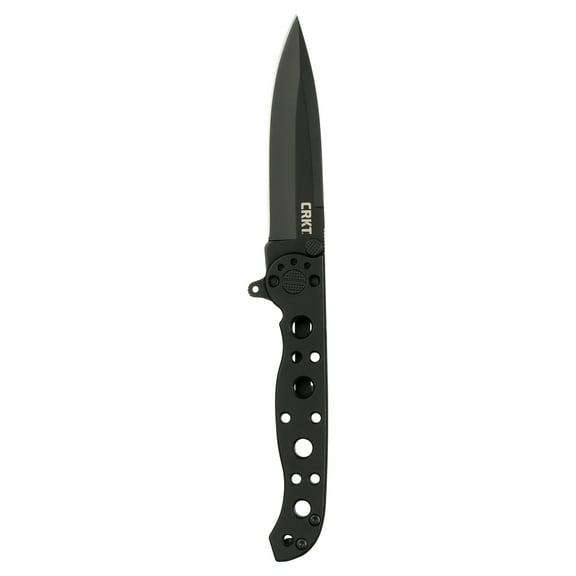 CRKT Folding Knife with Frame Lock and Carson Flipper Opening: Stainless Steel Plain Edge Blade, Stainless Steel Handle, Reversible Pocket Clip, M16-01KSC