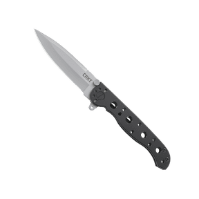 CRKT M16-01S Folding Knife with Frame Lock: Stainless Steel Plain Edge Blade, Stainless Steel Handle, Reversible Pocket Clip, M16-01S