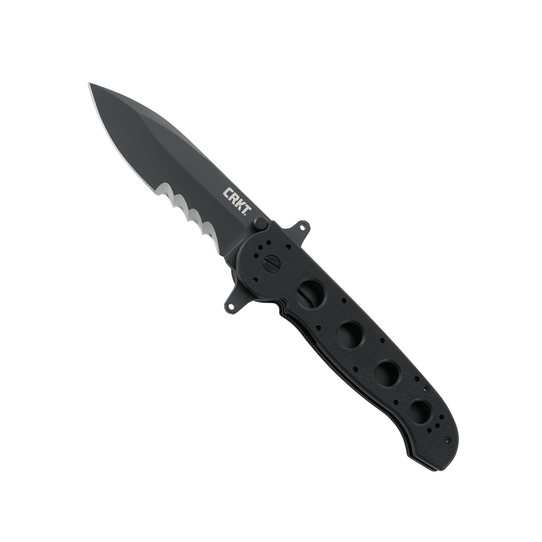CRKT M21-14SFG Folding Knife with Liner Lock: 1.4116 Veff Serrations Blade, G10 Handle, Reversible Pocket Clip, M21-14SFG
