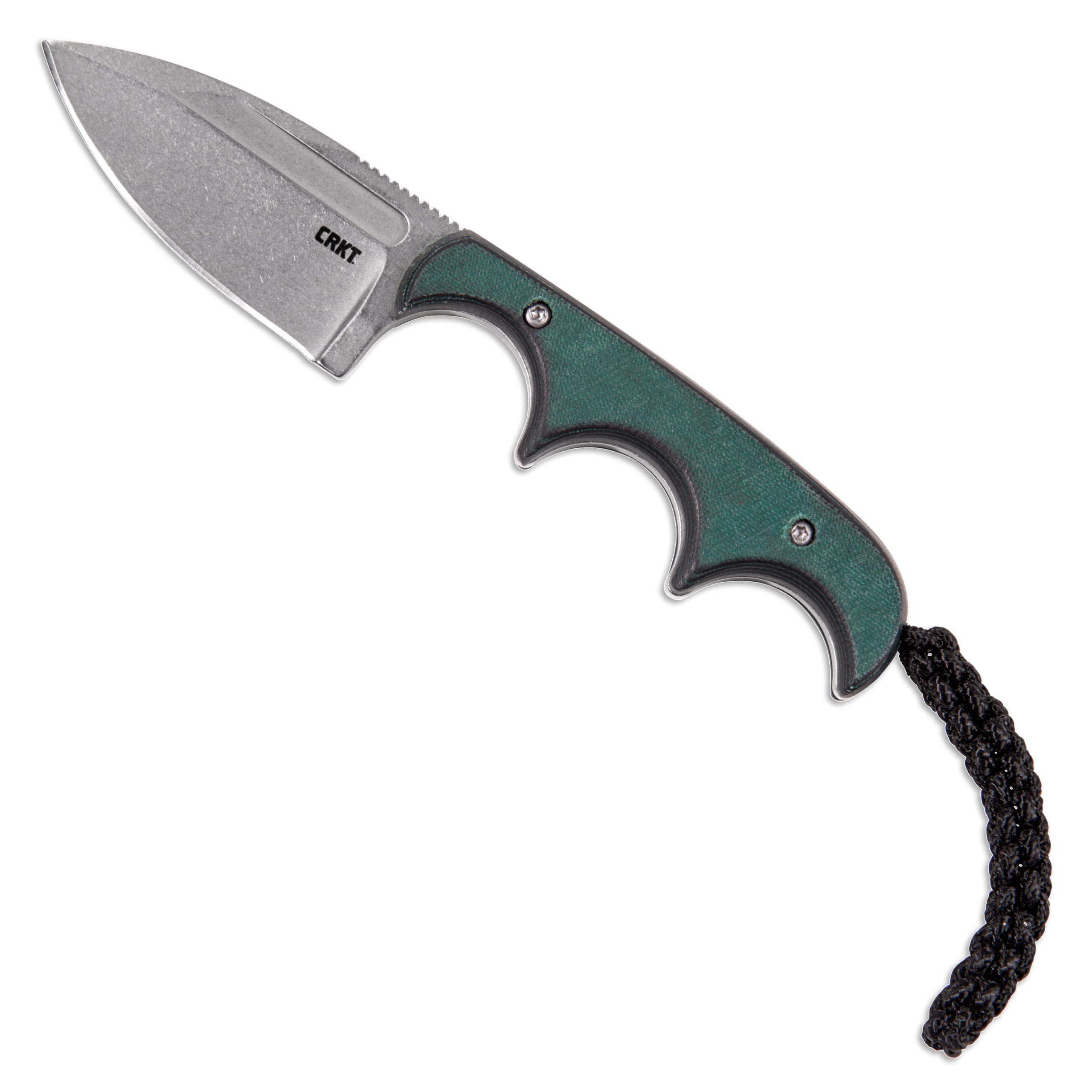 CRKT Minimalist Spear Point Outdoor Survival Fixed Blade Knife with Sheath: Stainless Steel Plain Edge Blade, Micarta Handle, 2396