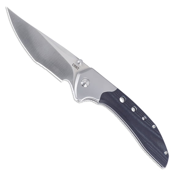CRKT Orochi Everyday Carry Folding Knife with Liner Lock: 14C28N Steel Plain Edge Blade, G10 Handle, Pocket Clip, 5680