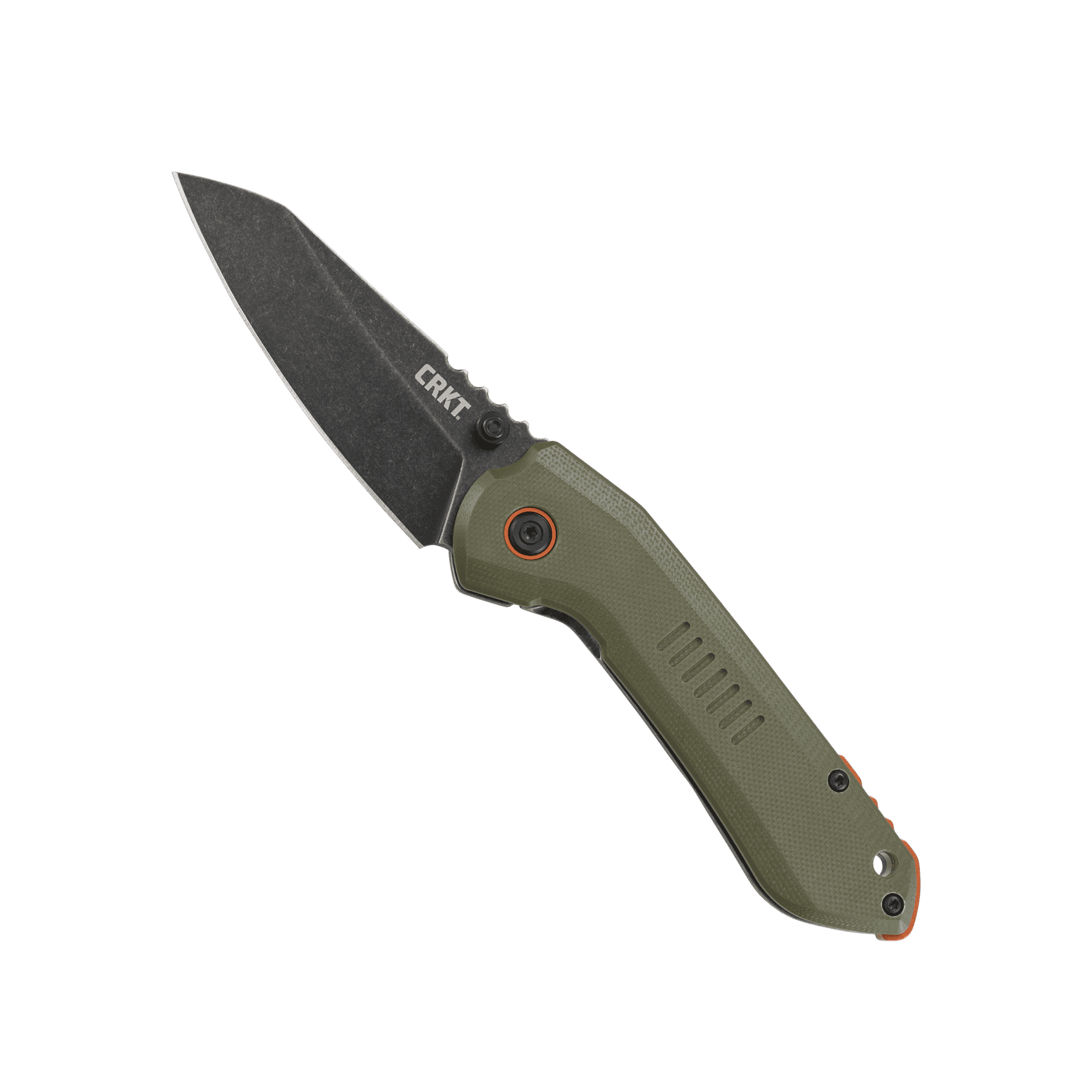 CRKT Overland Outdoor Survival Folding Knife with Frame Lock: Stainless Steel Plain Edge Blade, G10 Handle, Pocket Clip, 6280