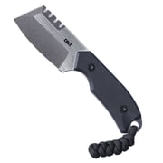 CRKT Razel Compact Fixed Blade Knife with Sheath D2 Steel Blade with Veff Flat Top Serrations, G10 Handle, 4036